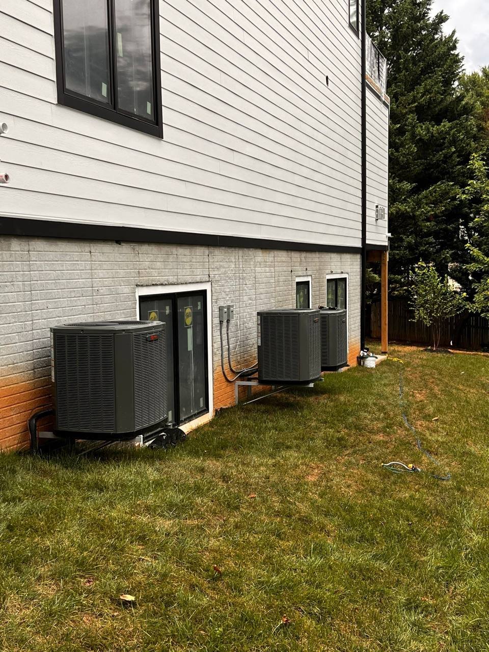 Condensers after landscaping