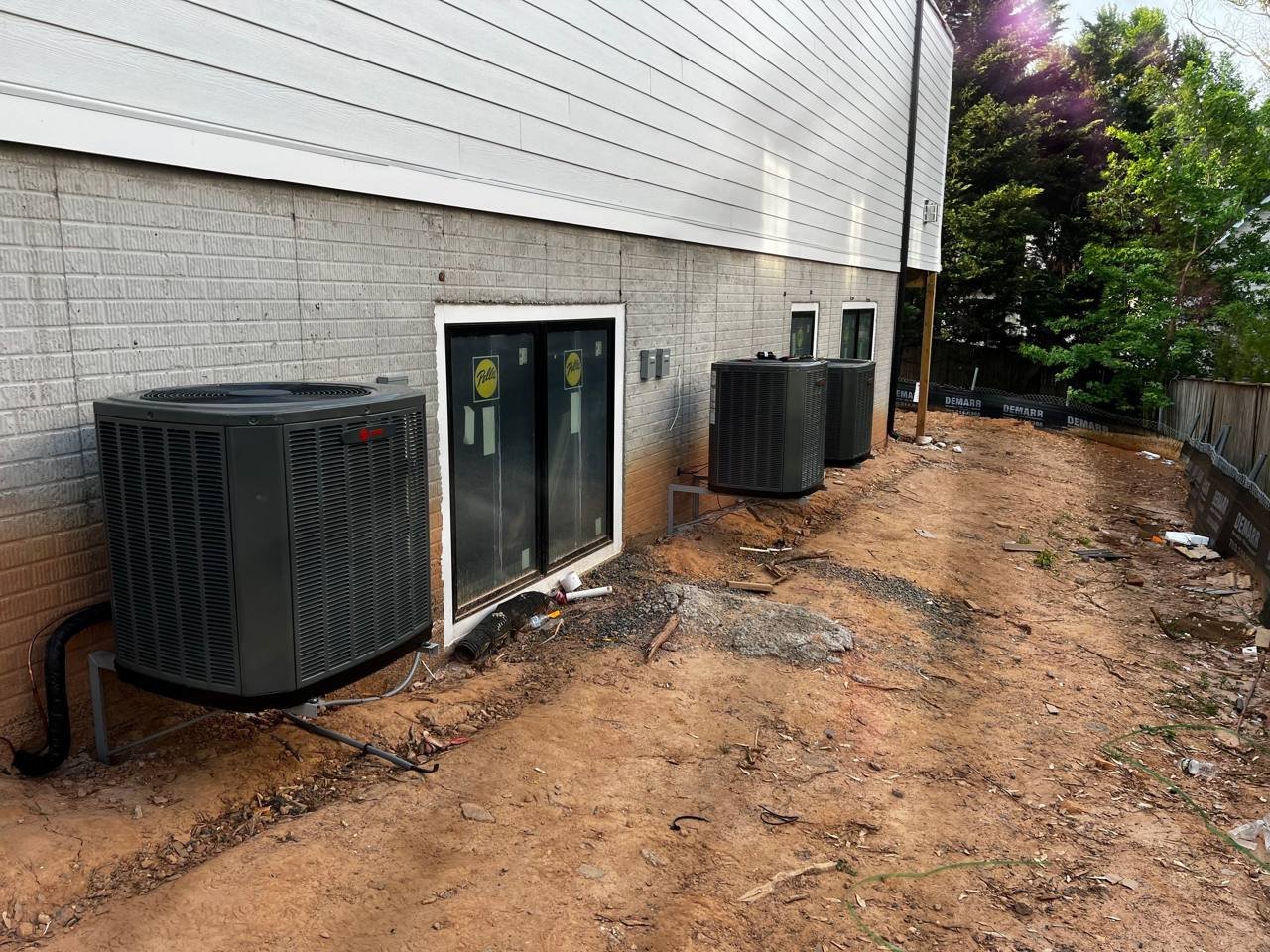 Three condensers during install